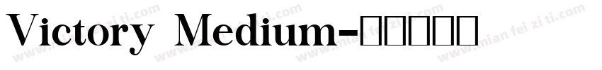 Victory Medium字体转换